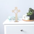 thumbnail image 3 of 10 figuras de cruz de madera con base, cruz de madera para centros de mesa., 3 of 7