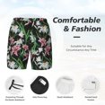 thumbnail image 3 of Balery Lilies Flowers Bañador para hombre, shorts de playa de secado rápido con entrepierna y forro de compresión-XX-Large, 3 of 6
