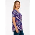 thumbnail image 3 of Roaman's Women's Plus Size Cotton Ultimate V-Neck Tee, 3 of 6
