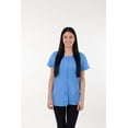 thumbnail image 6 of USBD Crew Neck Post Mastectomy Shirt with Drain Pockets Color: Sky Blue, Size: Medium, 6 of 6