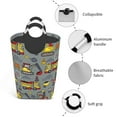 thumbnail image 4 of Bingfone Funny Construction Laundry Hamper,Large Canvas Fabric Lightweight Storage Basket Toy Organizer Dirty Clothes Collapsible, 4 of 6