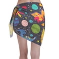 thumbnail image 2 of Geaub Dinosaurs in Space Women's Short Wrap Skirt, Beach Sun Protection Shawl, Swimsuit Bra, Swimwear Tunic, 2 of 7