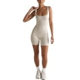 thumbnail image 4 of xiaxaixu Women's Open Back Romper, Sleeveless Solid Color Tank Tops Bodycon Jumpsuit Shorts, 4 of 6