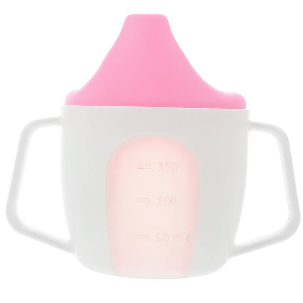 Vaso de agua para bebé, vaso entrenador para bebé, vaso de agua para niño pequeño con báscula, vaso entrenador para bebé con asa