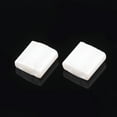 thumbnail image 2 of 2-Hole Opaque Glass Seed Beads Lustered Dyed Rectangle Floral White 5x4.5~5.5x2~2.5mm Hole: 0.5~0.8mm, 2 of 2