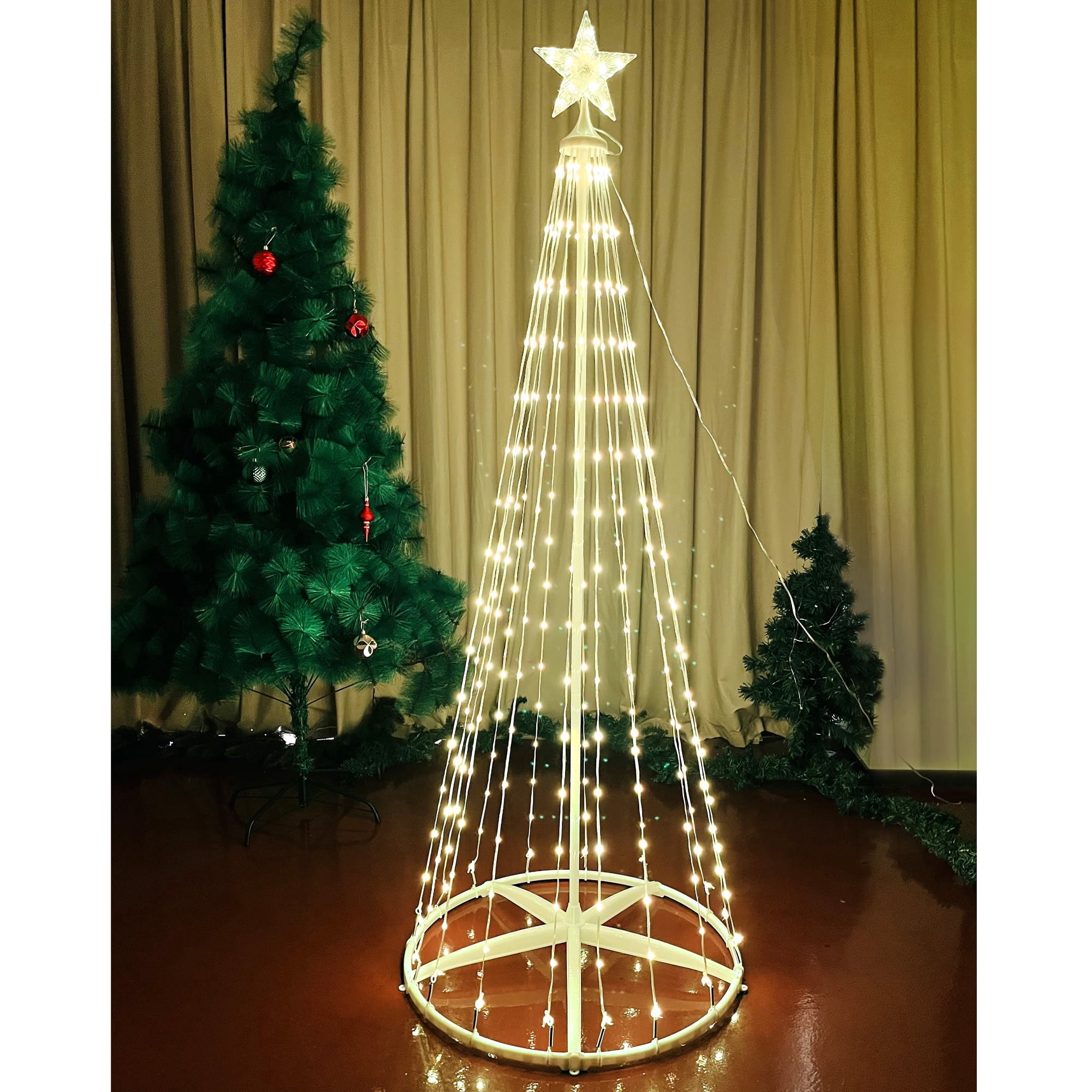Indoor/Outdoor LED Smart Light Tree with 266 Lights, Multicolor, 6', by Holiday Time