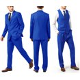 thumbnail image 3 of Wehilion Suit for Men Vintage Retro Wedding Suits Set Slim Fit 3 Pieces Jacket Blazer Groom Tuxedo Prom Mens Suit Royal Blue XXXL, 3 of 7
