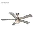 thumbnail image 5 of Ashford Brushed Nickel Ceiling Fan with Dual LED Light Kits and Remote, 5 of 12