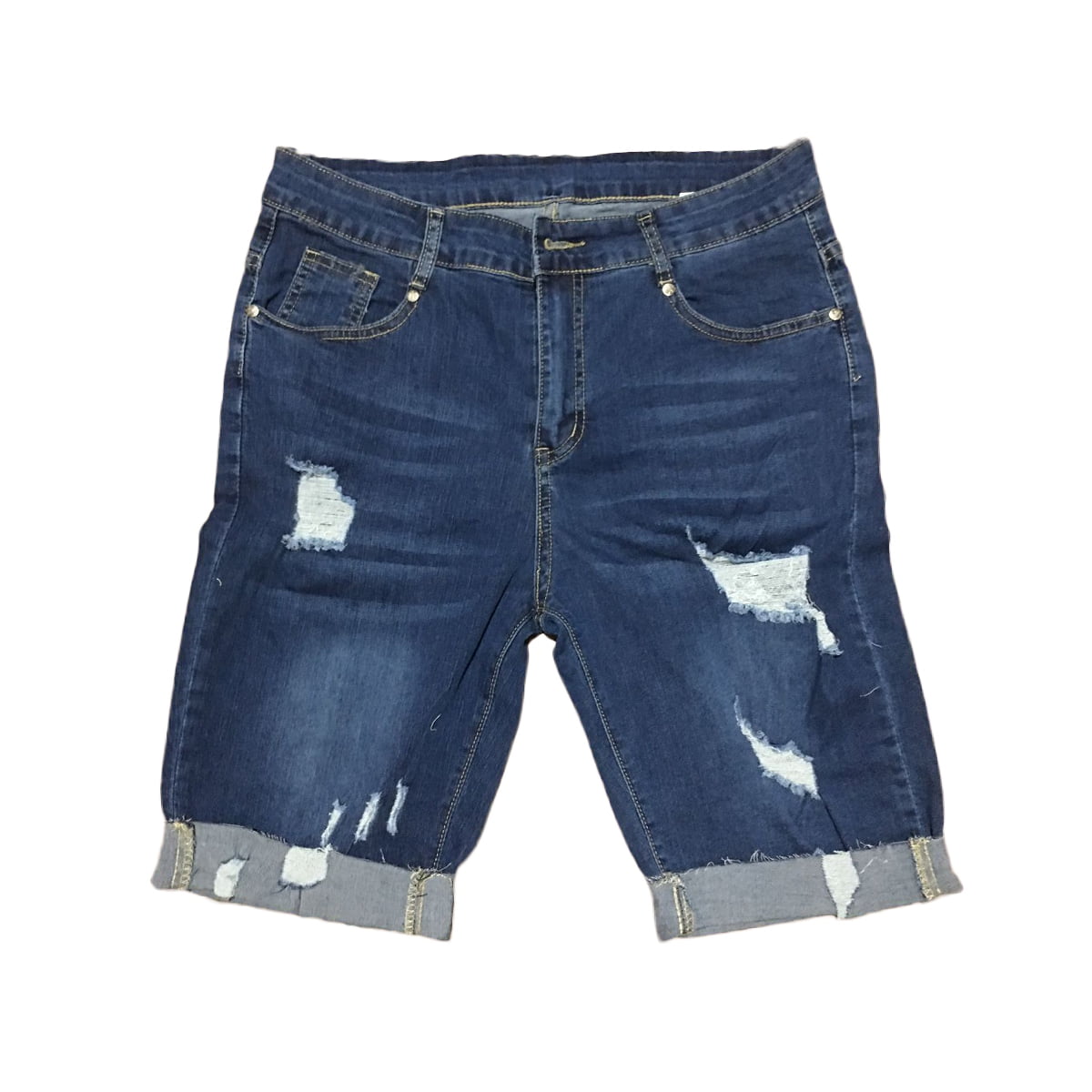 mens denim combat shorts