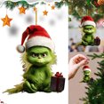 thumbnail image 1 of Lindos Y Divertidos Colgantes Monstruo Adorno Creativo para Navidad 8cm Fiesta Verde, 1 of 9