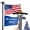 Black Light, variant on Yescom Bravery 20ft Eagle Topper Sectional Aluminum Flag Pole Kit with Solar Light US Flag Ball Top for Outside, Silver
