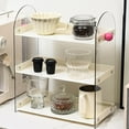thumbnail image 1 of Elodie Coffee Cup Rack Clear Countertop Organizer for Hotel Kitchen Pantry Tabletop White, 1 of 8
