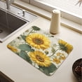 thumbnail image 5 of Dish Drying Mat Absorbent Dish Drainer Kitchen Counter 15.7x11.8inch Dish Drying Pad for Countertops Sinks Draining Racks Sunflower and Bee Pattern, 5 of 9