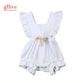 thumbnail image 3 of Toddler Baby Girls Ruffled Strap Bodysuit Jumpsuit Playsuit Outfits 0-24M, 3 of 6