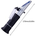 thumbnail image 3 of Liquidation! Wiueurtly Outils de Mesure Réfractomètre à Main Mètre de Sucre Mètre de Douceur des Fruits Mètre de Sucre Mètre de Douceur Réfractomètre Détecte la Coupe Taille Unique Noir, 3 of 9
