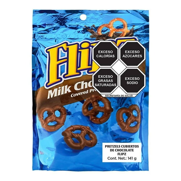 Pretzels Flipz cubiertos de chocolate con leche 141 g