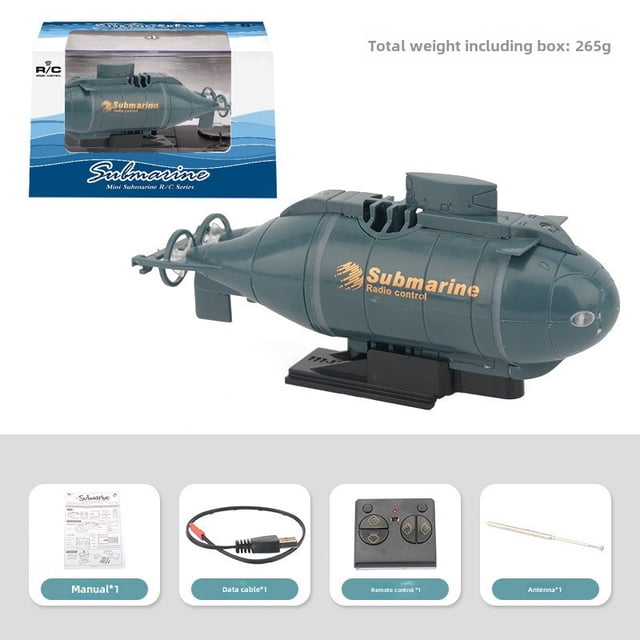 Zhilei Mini Wireless RC Submarine Boat: 6-Channel Remote Control Electric Toy for Boys 7-14, Rechargeable with Forward/Reverse/Left/Right Functions, Interactive Parent-Child Play, Export Quality,
