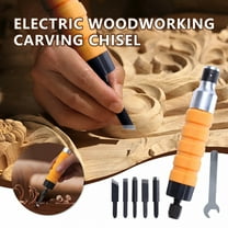ZEPARO Electric Chisel Carving Tool Electric Wood Chisel Electric Woodworking Chisel Carving Tool Machine (5 carving blade 2 wrench 1 carving knife handle)