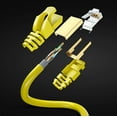 thumbnail image 3 of Maximm Cat7 Ethernet Cable - 25FT - 2 Pack - Yellow - 10Gbps - 600Mhz High Speed Double Shielded UTP, Patch and Network Cable, 3 of 7