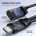 thumbnail image 3 of UGREEN Magnetic 2-in-1 USB C to 3.5mm Audio Adapter, Hi-Res DAC 32bit/384kHz, PD 60W Charging, compatible with iPhone 17/S25 Ultra/Switch 2, 3 of 10