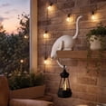 thumbnail image 5 of Whimsical Cat with Lantern Shelf Decor, Resin Cat with Lantern Shelf Decor, Cat Figurine with LED Night Light for Bookshelves, Porches, Patios, Gift for Cat Lovers,White, 5 of 5