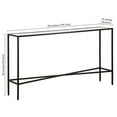 thumbnail image 5 of Evelyn&Zoe Henley 55" Wide Rectangular Console Table with Glass Top, Blackened Bronze, 5 of 8