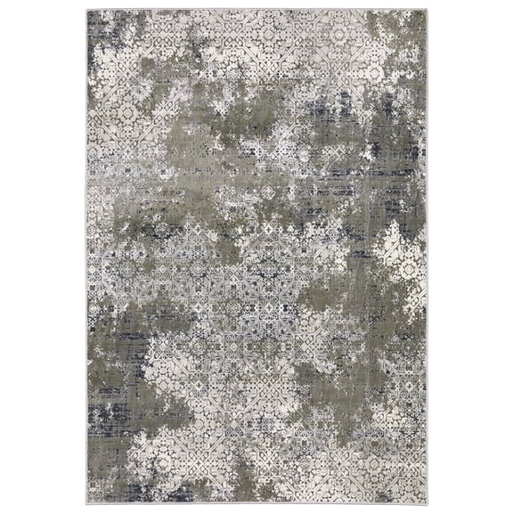 Woven Trends Estella - 002H2 - Modern Style, Stain Resistant, Living Room, Bedroom, Office, Family and Pet Friendly Abstract Polyester Area Rug in Beige - 5' x 7'