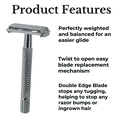 thumbnail image 4 of G.B.S Classic Double Edge Long Handle Manual Razor with 10 Stainless Steel Blades, 4 of 8