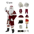 thumbnail image 2 of Disfraz de Papá Noel de piel verde para Navidad y Año Nuevo, disfraz de Papá Noel, ropa familiar, atuendo divertido para Navidad, conjunto para fiesta de carnaval de Año Nuevo, 2 of 5