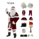 thumbnail image 2 of Disfraz de Papá Noel de piel verde para Navidad y Año Nuevo, disfraz de Papá Noel, ropa familiar, atuendo divertido para Navidad, conjunto para fiesta de carnaval de Año Nuevo, 2 of 5