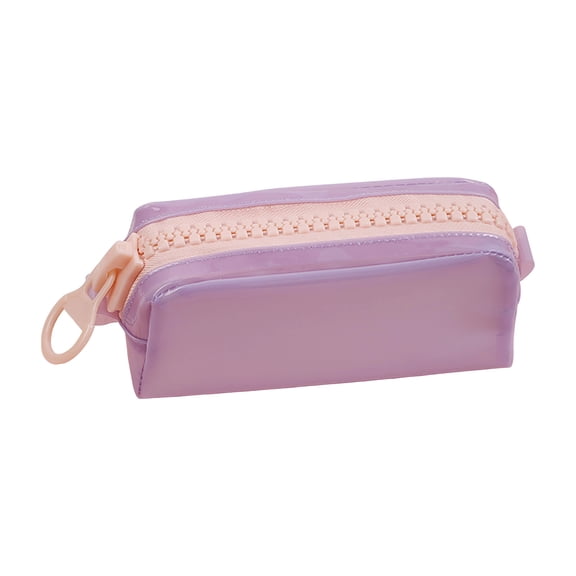Colorful Pencil Case,Lightweight Large Zipper Pencil Bag for Stationery & Make-up Storage,Large Capacity Pencil Pouch for Office Desktop Organizer,Lotus root color