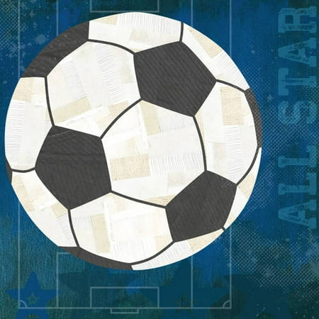 Soccer Frame - Oopsy Daisy - Soccer All Star - Blue Canvas Wall Art 10x10, Vicky Barone