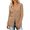 Khaki, variant on Women's Knitted V Neck Patchwork Button Up Cardigan Top Loose Cardigan for Women