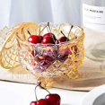 thumbnail image 3 of Caja de dulces de cristal en relieve real con tapa Caja de joyería con patas Tarro de dulces Tarro de galletas Tarros de buffet de dulces de boda Tarro de almacenamiento de cocina (arco iris), 3 of 6