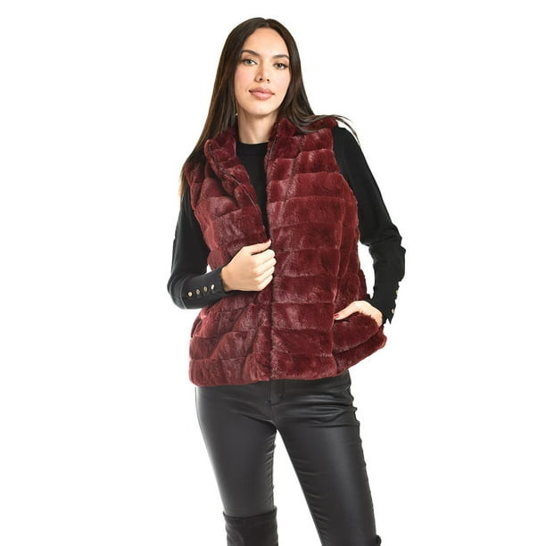 Chaleco de pelo sintetico Roman Fashion /Juvenil, 3902 (Vino) vino M