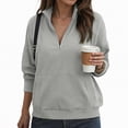 thumbnail image 2 of Towmus Womens Quarter Zip Oversized Sweatshirts Teen Fleece Pullover Hoodies Mock Neck Sweater Fall Workout Jacket 2025, 2 of 5