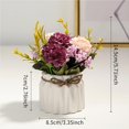 thumbnail image 4 of Adorno De Hortensia Artificial Delicada Figura De Flor Falsa Estatua De Hortensia De Simulación Con Maceta De Cerámica Flores De Tela De Seda Cuerda De Cáñamo Para Escritorio Dormitorio Sala De Estar Eigraketly HA027419-04, 4 of 6