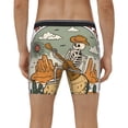 thumbnail image 4 of Rateoe Skeleton Cowboy And Guitar Print Men’s Underwear Boxer Briefs Soft Comfortable Underwear Boxer Briefs, Long Leg Briefs,Anti-chafing Boxer Briefs, 4 of 7