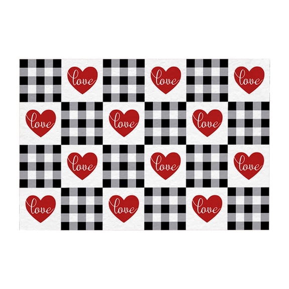 Valentine'S Tree Mat, Polyester Absorbent Door Rug, Red Love Tree Valentine'S Day Floor Mat, Non Slip Absorbent Door Mat for Toilet Bathroom Entrance Home Decor R