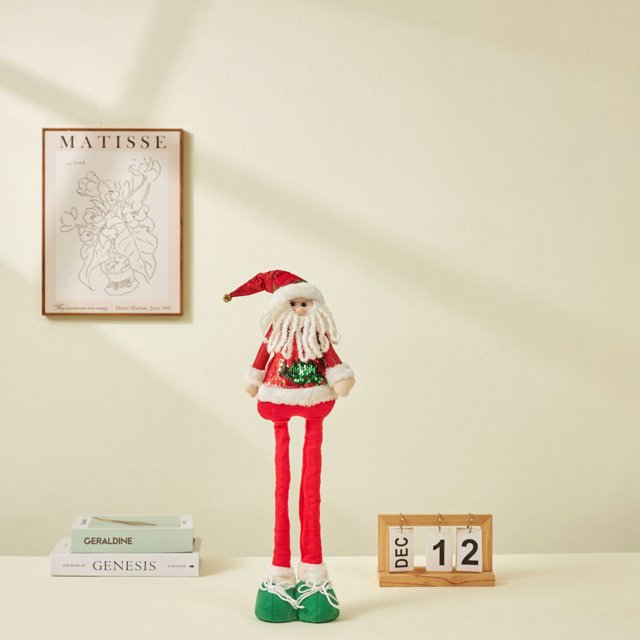 KG Navidad gran oferta nuevo diseño Adorno de Navidad muñeco de nieve retráctil Santa muñeca telescópica decoración de Navidad muñeca de juguete de Navidad