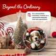 thumbnail image 4 of Beagle Puppy Christmas Ornament - Cute Holiday Decor, Dog Lover Gift, Festive Pet Ornament Ceramic Ornament - 3 Inch Christmas Tree Round Ornament - Xmas Holiday Decor - String Included - ORNW0205, 4 of 5