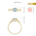 thumbnail image 5 of Angara Natural 0.72 Ct. Aquamarine Solitaire Ring in 14K Yellow Gold for Women (Ring Size: 5.5), 5 of 10