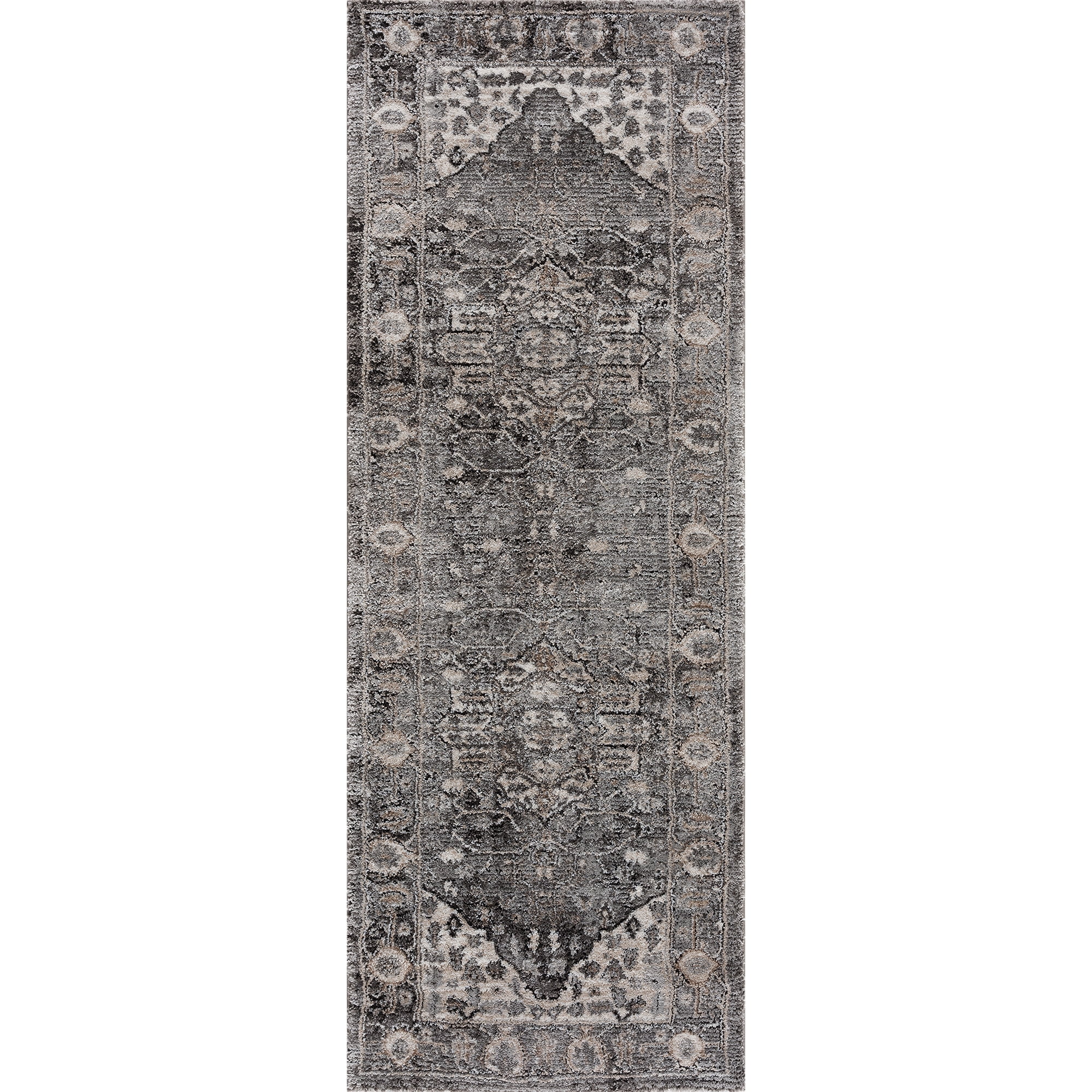 United Weavers Edinson Marlon Transitional Border Runner Rug, Grey, 2'7" x 7'2"
