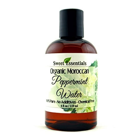 Organic Peppermint Water 4oz | Imported From France | Premium Face Toner | Chemical Free | Gentle | Calming | 100% Natural | Perfect for Reviving, Hydrating and Rejuvenating Your Face and
