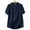 Navy, variant on ZANZEA Womens Blouses V-Neck Short Sleeve Button Down Front Shirt Top
