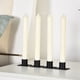 thumbnail image 1 of Conjunto moderno de candelabros cónicos de 2 - Candelabros de hierro metálico para decoración de mesa, 5,7" antióxido, elegante centro de mesa para el comedor en casa y el elegante centro de mesa de, 1 of 4