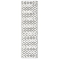 SAFAVIEH Vermont Thurstan Geometric Wool Runner Rug, Ivory/Blue, 2'3" x 8'