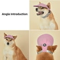 thumbnail image 6 of BT Bear Dog Hat With Ear Holes, Adjustable Outdoor Sports Dog Sun Cap, Baseball Caps for Puppy Small Medium Dogs Pink L, 6 of 6