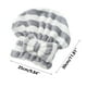 thumbnail image 3 of Gorra secadora de pelo con pajarita de terciopelo - Envolvente absorbente de microfibra para secar en ducha y spa - Diseño a rayas - Toalla de pelo de secado rápido, 3 of 6