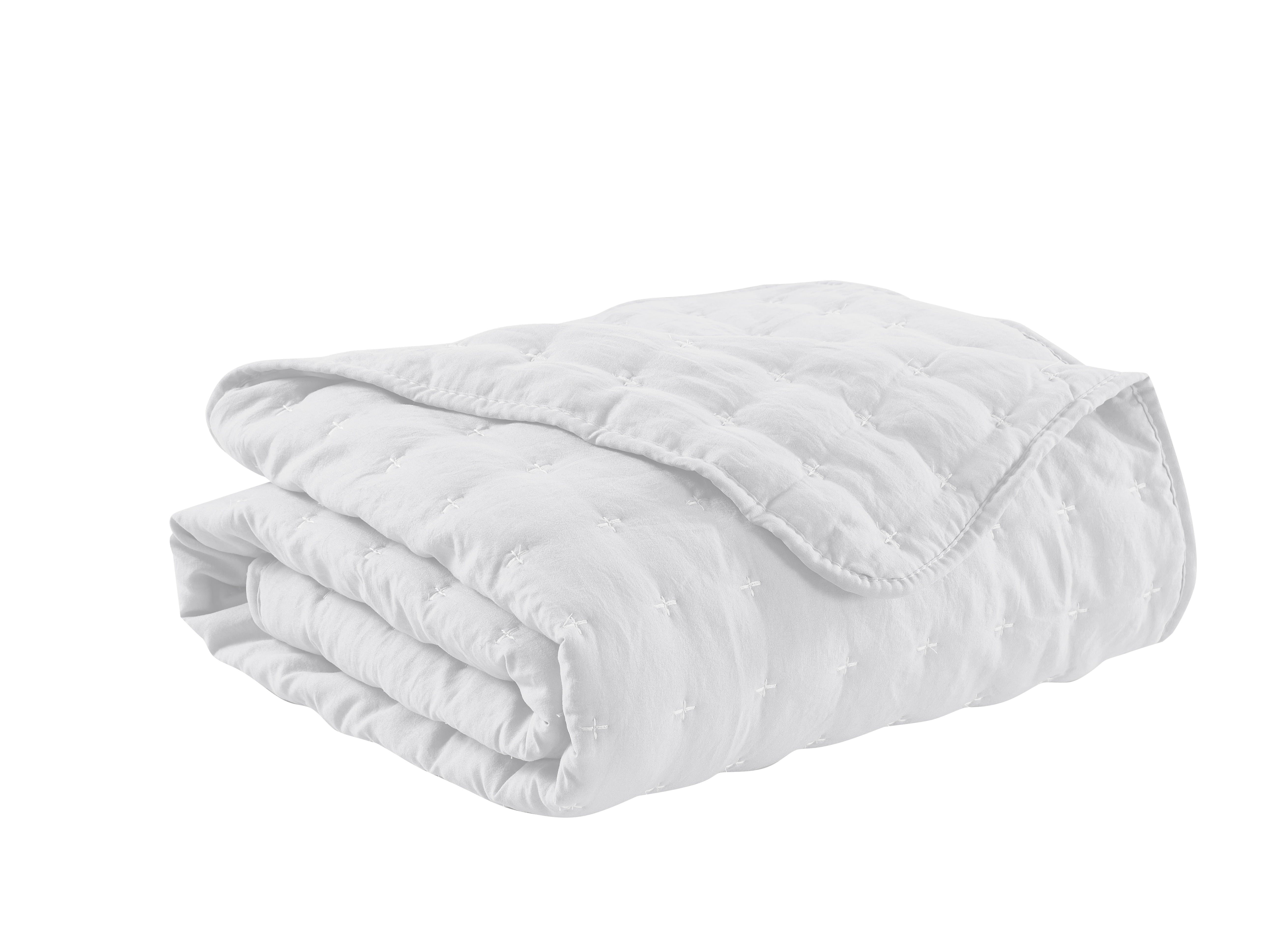 Harper Lane Ruse Cross Stitch Throw White